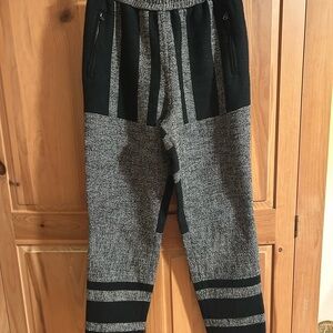 Billy Reid Two-Tone Black and Gray Joggers